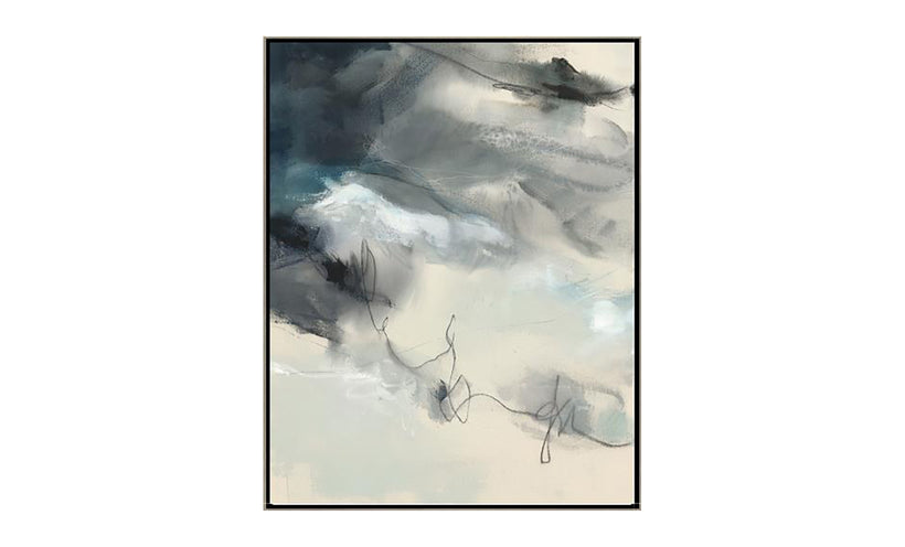 Blue Lagoon I 30x80 Framed Canvas
